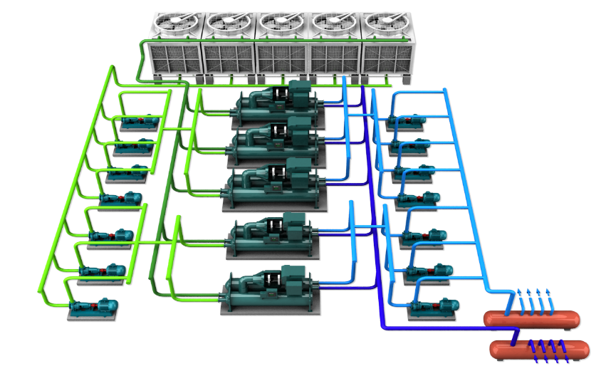 常規(guī)機(jī)房3D布置圖